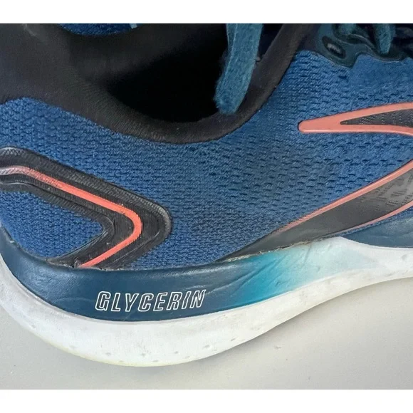Brooks Glycerin 21 Blue Running Shoes Men’s Size 11.5 - Picture 5 of 15